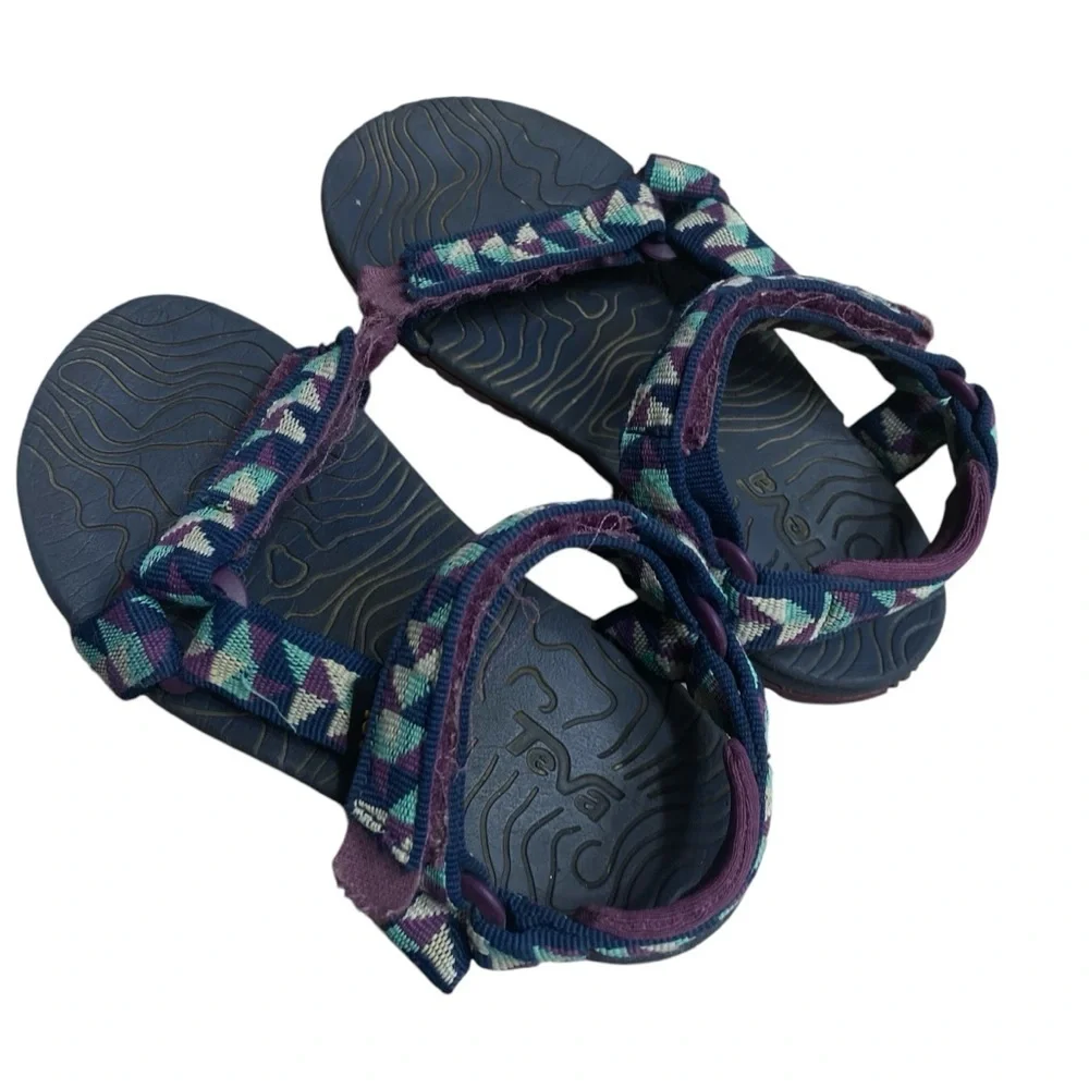 Teva Purple Blue Hurricane 3 1019535C Multicolor Sports Strappy Sandals Size 11
